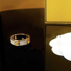 Ring Gold Luxurys Projektanci list Pearl F Pierścień Kobiety mężczyźni Mężczyźni Wedding zaręczynowe Rozmiar 6 7 8 z pudełkiem 2211045Z x0809