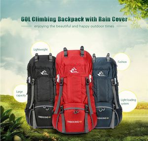 50L & 60L Nylon Waterproof Dry Bag Outdoor High Quality Travel Backpack Men Women Camping Mountaineering Hiking Backpacks
