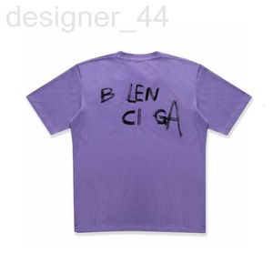 Women's T-Shirt designer High version 2023 summer new B family front and back English art letters large signature men's women's short sleeved T-shirt BGNO