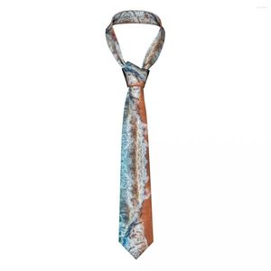 Yay bağları doğal sahneler okyanus sseavavlar kravat unisex polyester 8 cm güzel mavi deniz boyun erkekler için moda geniş günlük giyim kravat