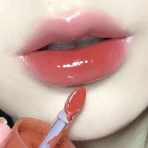 Lip Gloss Mirror Liquid Lipstick Trwałe nawilżające, nietknięte szklanki galaretki przezroczystą glazurę Wodoodporną niedźwiedź Korea Makeup
