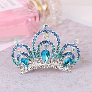 Hair Clips Cute Princess Crowns Hairband Headdress Alloy Rhinestones Hairpin Headwear For Girls Kids Headband Accessories