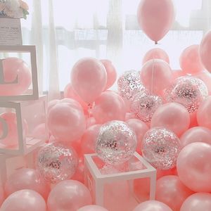 Andra evenemangsfest levererar 18st 10 tum rosa guld silver krom latex ballong bröllop födelsedag navidad party dekorationer helium confetti globos baby shower 230809