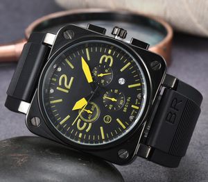 Ny Bell Watches Global Limited Edition rostfritt stål Business Chronograph Ross Luxury Date Fashion Casual Quartz Men's Watch