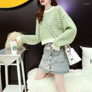 Women's Sweaters Wholesale Cardigan Pullover Sweater Female Students Loose Outer Wear Early Autumn Striped Knitwear Fashion