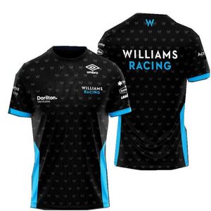 Fuiw 2023 Formel 1 Herrenmode-T-Shirts, F1-Rennteam, Sommer, 3D-Druck, Williams-Fans, lässig, bequem, atmungsaktiv, Rundhals-Oberteil, große Kleidung, 6XL