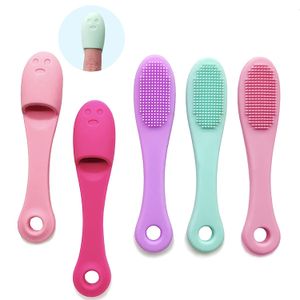Soft Silicone Nose Brush Manual Facial Cleansing Brushes, Finger Scrubber Cleanser Brush for Gently and Effectively Cleaning, Removing Blackheads and Massaging