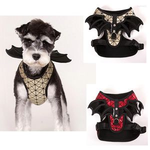 Dog Collars Fashion Pet Harness Leash Training Walk Vest Small Medium Dogs Cat Bat Wings With Set Chihuahua Products