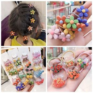 Hair Accessories 20Pcs Set Cute Animals Flower Baby Bands Scrunchies tail Holder Headbands Girls 230808