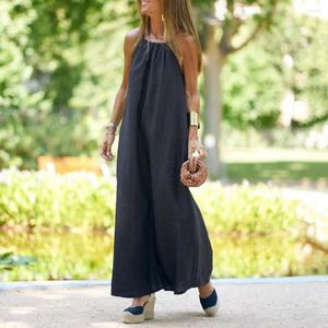 Casual Dresses Women Beach Dress Dress-up Thin Ankle Length Sleeveless Summer Maxi Garment
