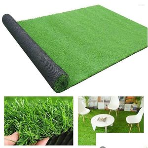 Decorative Flowers Wreaths Wholesale Artificial Plant Lawn Carpet Natural Landscape Decoration Turf Green Grass Garden Simation Fake Dhxlm