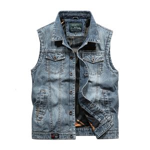 Men's Vests Men Sleeveless Denim Jacket 2023 Spring Casual Slim Fit Windbreaker Fashion Blue for 230809