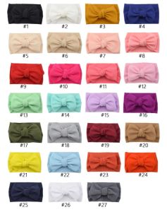 Nettes großes Bogen-Haarband-Baby-Mädchen-Kleinkind-Kind-elastisches Stirnband geknotetes Nylon-Turban-Kopf-Wraps-Bowknot-AccessoiresZZ