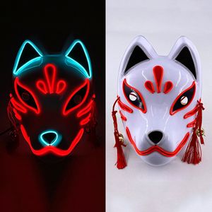 Светодиодные световые маски для лисинки маски Halloween Cosplay Costume Props для танце