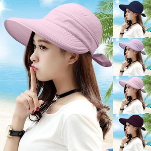 Wide Brim Hats Simplicity Womens Sun Hat Visor With Removable Top For Tennis Organizer Baseball Caps Wall Mount Plain Trucker Cap