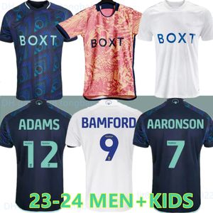 23 24 Bamford Llorente Soccer Jerseys 2022 2023 Adams Aaronson Harrison Sinisterra James Maillots de Football Kids Men Leeds Leeds Football Shirt نسخة