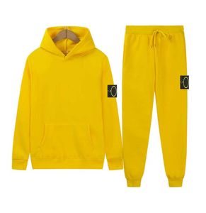 stone jacket island Designer Activewear Brand Embroidered Activewear Men's Activewear Loose Hoodie Sweatshirt Pants Set Hooded Activewear stone-island jacket