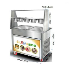 Thai Commercial Yogurt Frying Machine Ice Cream Plate Making Fried Roll