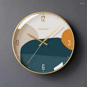 Zegary ścienne Złote duży zegar nowoczesny design vintage alarm rozmiar salonu luksusowy relojes de pared łóżko dekoracja mzy