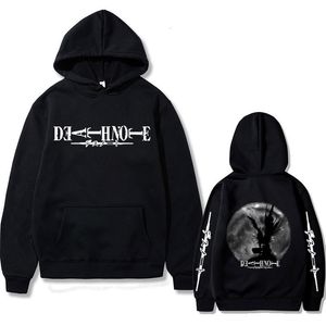 Mens Hoodies Sweatshirts Anime Ölüm Not Ryuk Çift Taraflı Grafik Hoodie Erkek Kadınlar Vintage Sıradan Gevşek Sweatshirt Giysileri Erkek Manga Büyük boy 230808