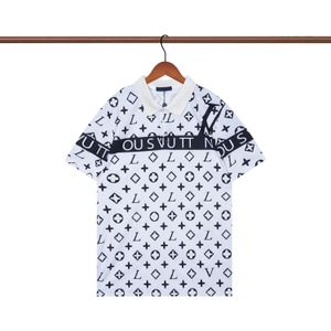 2023 Summer Casual Shirts Men Black Tees Designer Men Polo Gu New Round Neck Fashion Polo Shirt Cci Vacation Sleeve Phantom Gate Letter Print Tops