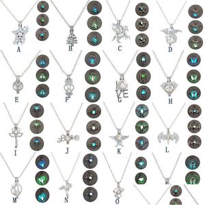 Pendant Necklaces Glow In The Dark Star Tree Of Life Dragon Love Owl Key Pegasus Open Cage Lockets Chain For Women Fashion Jewelry Dro Dhipn