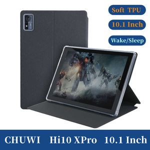 Ultra Thin Three Fold Stand Case For Chuwi Hi10 XPro 10.1inch Tablet Soft TPU Drop Resistance Cover For Hi10x pro New Tablet P HKD230809