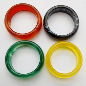 Anelli a grappolo Naturale Giallo Verde Rosso Nero Corniola Pietra GEM Anello da dito Misura 8 Gioielli 1 PZ X094-X097