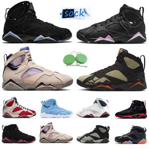 Jumpman 7 7s Herren-Basketballschuhe Barely Grape Chambray Afrobeats Quai Sapphire Olive Pantone Citrus Bordeaux Cardinal Bordeaux Herren-Trainer Sport-Turnschuhe 40-47