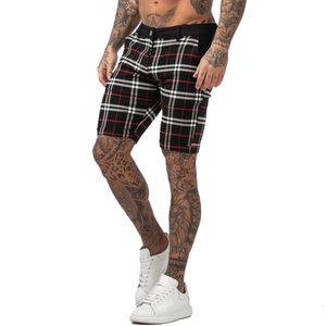 GINGTTO Men's Summer Fitness plaid shorts - Slim Fit, Stretchy & Breathable Fabric (ZM816 230809)