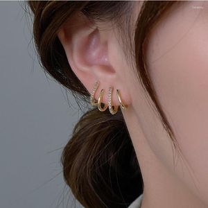 Atrás Brincos Trendy Hollow Geometry Crystal Zircônia Cuff Wrap Clip On Women Girl Non Piercing Ear Clips Fake Party Jewelry