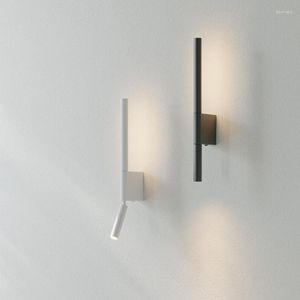 Vägglampa nordiskt minimalistiskt sovrum sovrum modern läsning el studie justerbar roterande