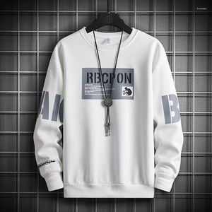 Herrtröjor hösten män fina herr casual harajuku sweatshirt hip hop brev tryckt manlig lös huvtröjor