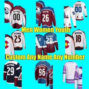 Colorado''Avalanche''Colorado Hockey Jerseys 29 Nathan MacKinnon 96 Mikko Rantanen 9 Evan Rodrigues 49 Samuel Girard 18 Alex Newhook 25 Logan O''Connor 83