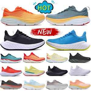 Outdoor HOKA ONE ONE mens running shoes Bondi Clifton 8 Carbon x 2 Amber Yellow Anthracite Castlerock floral triple black white low womens sports sneakers trainers