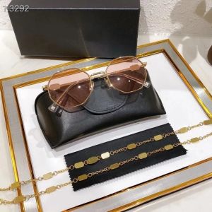 10a anti-reflexo óculos estilo designer mens óculos de sol para mulheres marca clássica óculos de sol sem aro esculpido retro com proteção de corrente dourada polarizada uv400