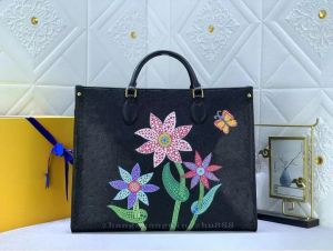 2023 new fashion Designer Borsa da donna Fiore nero in rilievo Monogrammi MM Borse Borsa a mano in pelle Borse Tote Spalla Crossbody Lady Zaino Borse nere