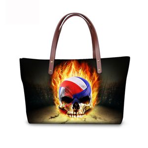 HBP NEW Baseball Volley Skull Head Print Graffiti Trend personalizzato Borsa a mano da donna in rete quadrata orizzontale rossa può essere inviata come borsa sostitutiva