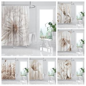 Zahnbürstenhalter wasserdichte Stoff Dusche Vorhänge Badezimmer Vorhang Accessoires 180x200 Bad für 240200 nordische Boho -Dekoration 230809