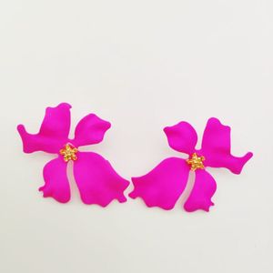 Stud Coating Pink Color Flower Stud Earring For Women Girls Fashion Gift Style HE22052 230808