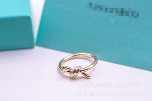 Brand charm s925 Sterling Silver Rose Gold Plated Diamond Ring simple hand decoration light luxury With logo