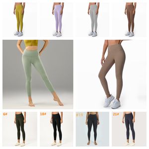 Nuovi costumi look Materiale nudo Pantaloni da yoga da donna Sport Abbigliamento da palestra Leggings Vita alta Elastico Fitness Lady Collant generale Allenamento