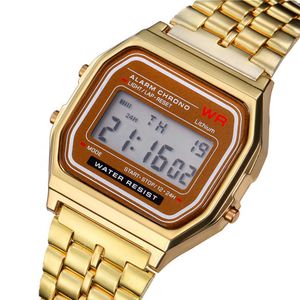 2018 Luxury Gold Men's Watch Success Business Business Business Multifunction LEDスポーツウォッチ