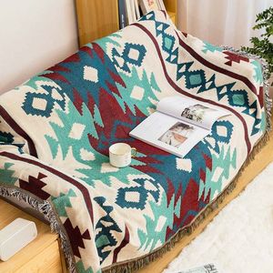 Cobertores PRO Cobertor de malha xadrez com borla Bohemian Sofá Cobertores Cobertura para sofá Cobertura para cama Cobertor para decoração de casa 230809