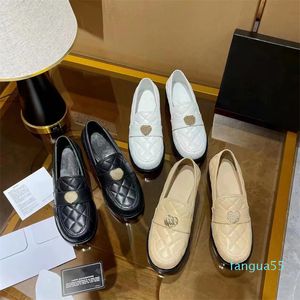 2023- Loafers Designer Dress Shoe Ladies Spring Summer Cow Leather Low Heel Loafers Women increase Slip-on Luxury Design High Quality Flat
