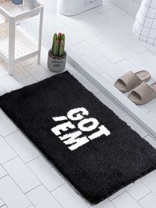 Batromm Fluffy Banyo Halı Spor ayakkabıları için Em Kırmızı Siyah Funky Area Halı Su emzikli ev harika zemin paspesi Posomat HKD230809