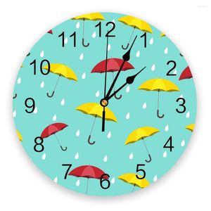 Wanduhren Regenschirm Regentropfen Uhr Wohnzimmer Wohnkultur Große Runde Stumm Quarz Tisch Schlafzimmer Dekoration Uhr