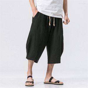 Мужские брюки мужской китайский стиль широко ноги хип-хоп юбки