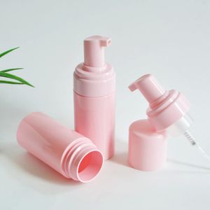 wholesale Empty Pink Foam Bottle Spraying Pump Bathing Shampoo Container Frosted Plastic Foaming Package 100ml 150ml LL