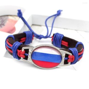 Bangle Fashion Love Rysslands nationella flagga armband charm handgjorda armband för kvinnor och män gåvor punkstil